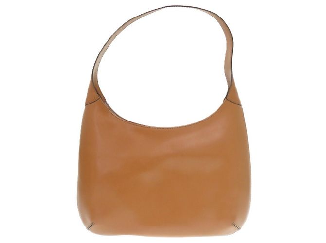 Céline Borsa a spalla in pelle goffrata Celine Marrone Cammello - vista 2