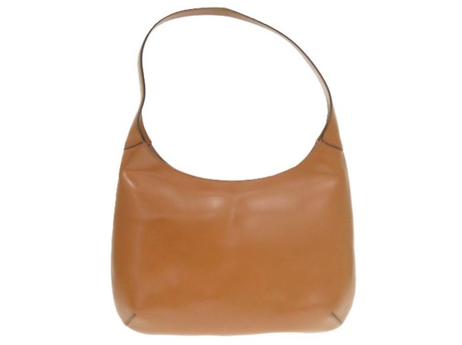 Céline Borsa a spalla in pelle goffrata Celine Marrone Cammello - vista 3
