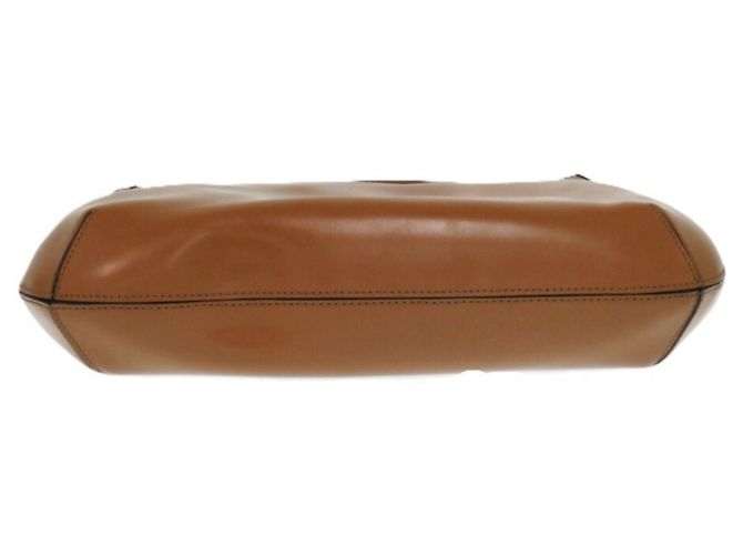 Céline Borsa a spalla in pelle goffrata Celine Marrone Cammello - vista 4