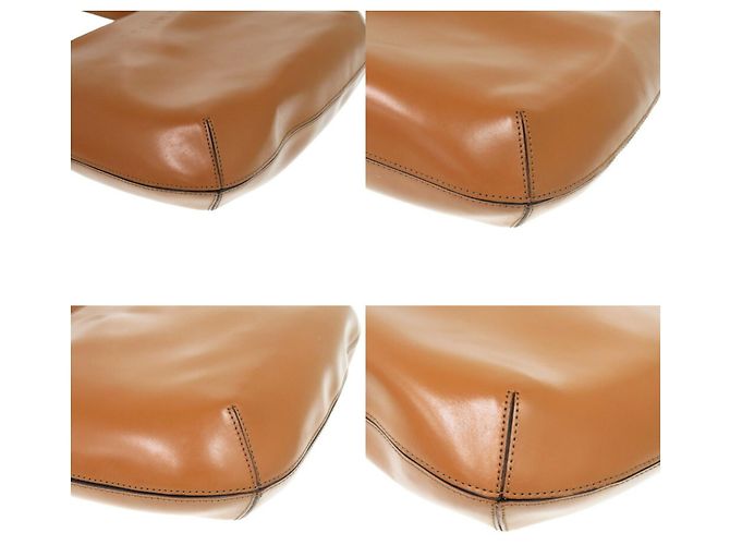 Céline Borsa a spalla in pelle goffrata Celine Marrone Cammello - vista 5