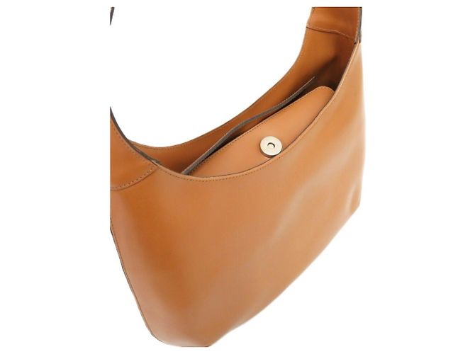 Céline Borsa a spalla in pelle goffrata Celine Marrone Cammello - vista 6