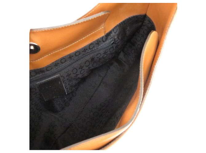 Céline Borsa a spalla in pelle goffrata Celine Marrone Cammello - vista 7
