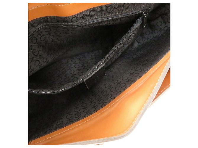 Céline Borsa a spalla in pelle goffrata Celine Marrone Cammello - vista 8