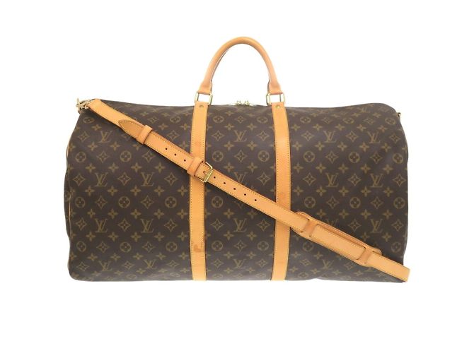 Borsa Boston Monogram Keepall Bandoulière 60 Louis Vuitton Marrone Monogramma - vista 2