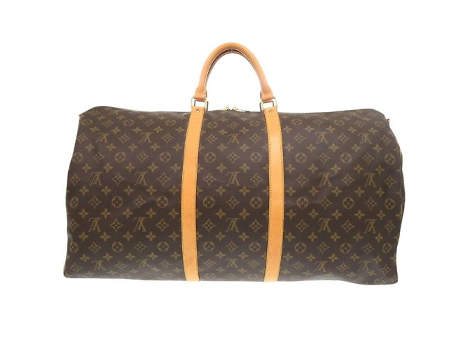 Borsa Boston Monogram Keepall Bandoulière 60 Louis Vuitton Marrone Monogramma - vista 3