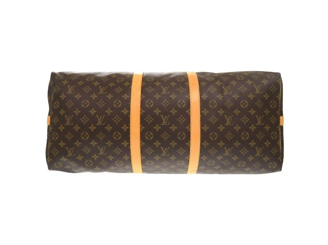 Borsa Boston Monogram Keepall Bandoulière 60 Louis Vuitton Marrone Monogramma - vista 4