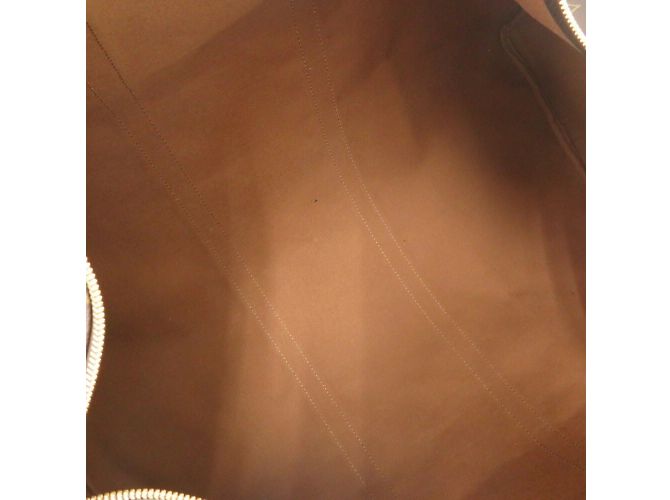 Borsa Boston Monogram Keepall Bandoulière 60 Louis Vuitton Marrone Monogramma - vista 8