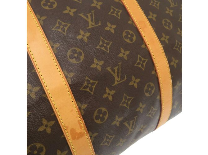 Borsa Boston Monogram Keepall Bandoulière 60 Louis Vuitton Marrone Monogramma - vista 9