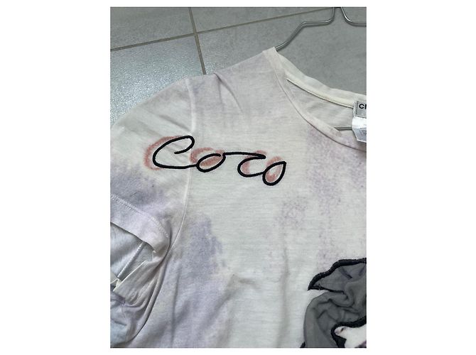 Camiseta Chanel blanca de algodón talla 36 Blanco - vista 3