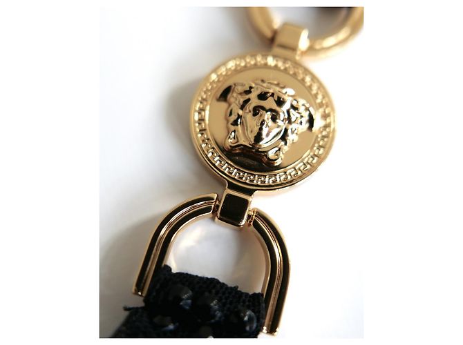 Top de sujetador embellecido con cristal negro Versace Primavera 2020 - vista 5