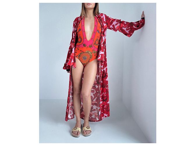 Hermès Ropa de baño Roja Multicolor - vista 10