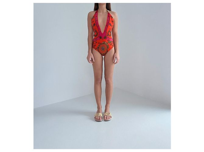 Hermès Ropa de baño Roja Multicolor - vista 2