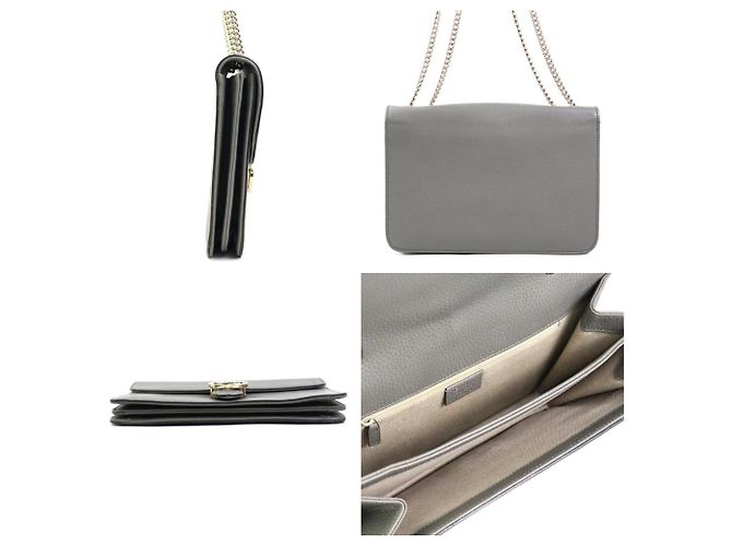 Gucci Interlocking G Ledertasche Braun - Ansicht 2