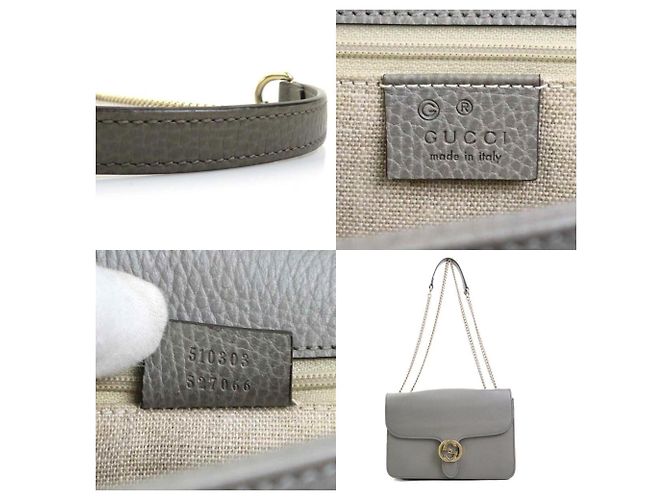 Gucci Interlocking G Ledertasche Braun - Ansicht 5