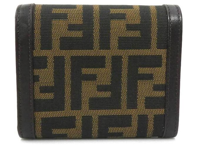 Fendi Zucca Dreifach-Brieftasche Braun - Ansicht 2