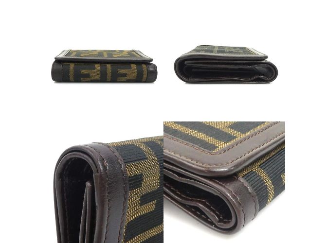 Fendi Zucca Dreifach-Brieftasche Braun - Ansicht 3
