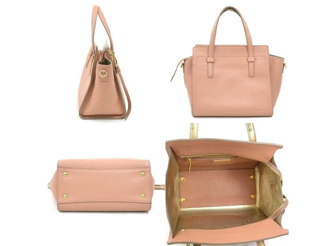 Borsa in pelle Gancini di Salvatore Ferragamo Rosa - vista 2