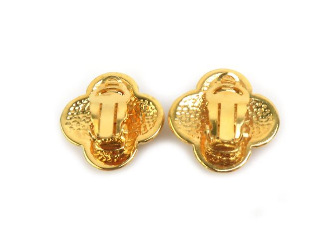 Orecchini in metallo dorato Chanel Coco Mark D'oro - vista 4