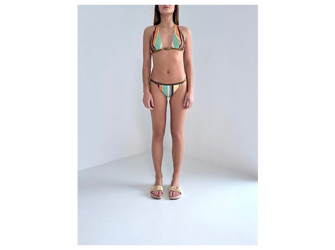 Bikini Hermès multicolore a righe - vista 2
