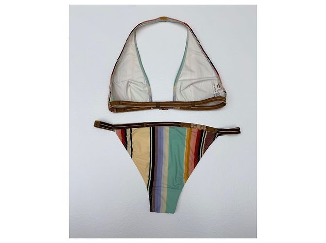 Bikini Hermès multicolore a righe - vista 6