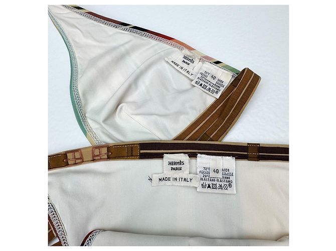 Bikini Hermès multicolore a righe - vista 7