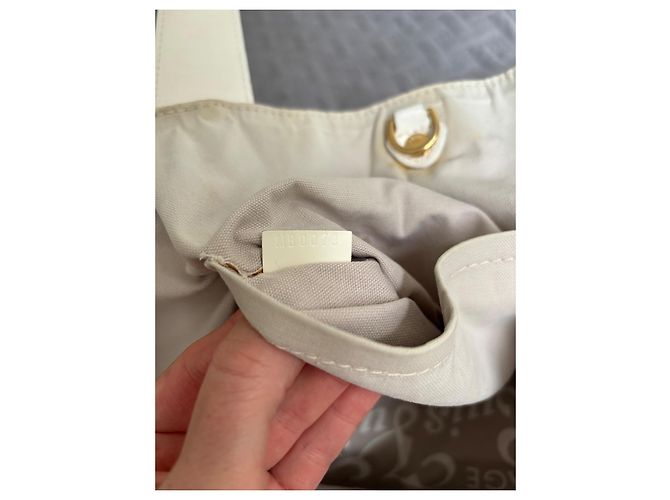 Borsa a mano Louis Vuitton Ipanema in cotone bianco - vista 4