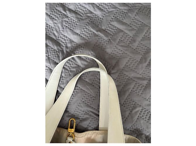 Borsa a mano Louis Vuitton Ipanema in cotone bianco - vista 9