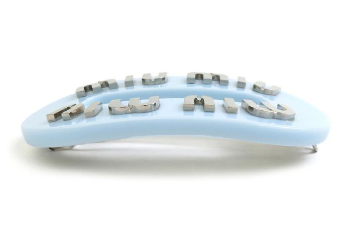 Fermaglio Miu Miu azzurro chiaro e argento Blu chiaro - vista 2