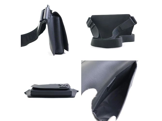 Borsa a tracolla in pelle nera Louis Vuitton Nero - vista 2