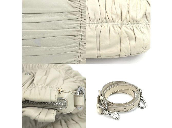 Borsa in pelle beige Prada - vista 4