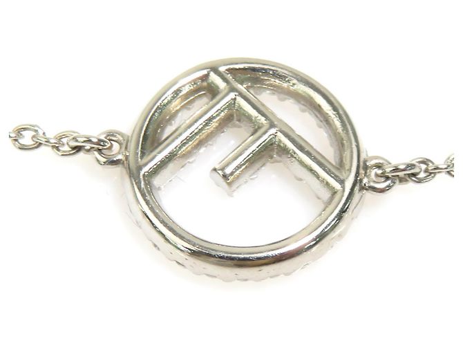 Bracciale charm Fendi con strass - vista 4