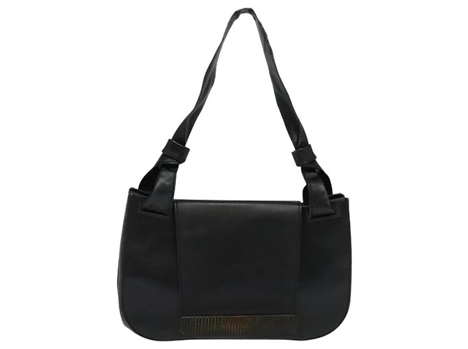 Borsa a spalla GUCCI in pelle nera argento 105375 Auth bs26842 Nero - vista 13