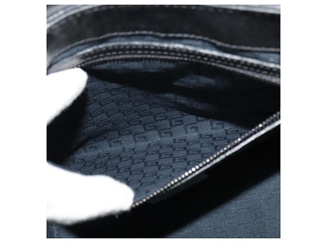 Borsa a spalla GUCCI in pelle nera argento 105375 Auth bs26842 Nero - vista 21