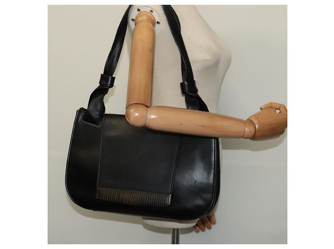 Borsa a spalla GUCCI in pelle nera argento 105375 Auth bs26842 Nero - vista 22