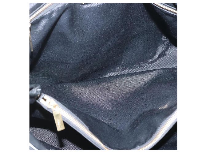 Bolso Tote Vera de cuero negro y dorado de Salvatore Ferragamo Auth bs26608 - vista 11