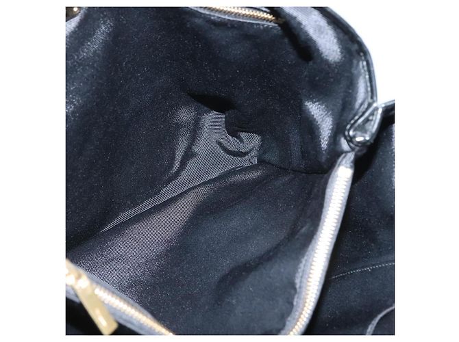 Bolso Tote Vera de cuero negro y dorado de Salvatore Ferragamo Auth bs26608 - vista 18