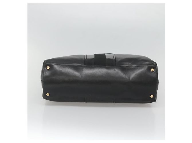 Bolso Tote Vera de cuero negro y dorado de Salvatore Ferragamo Auth bs26608 - vista 5