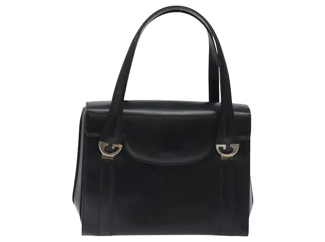 Borsa a mano GUCCI in pelle nera e oro Auth ep9297 Nero D'oro - vista 13