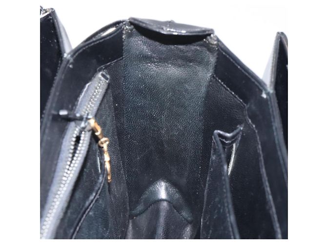 Borsa a mano GUCCI in pelle nera e oro Auth ep9297 Nero D'oro - vista 20