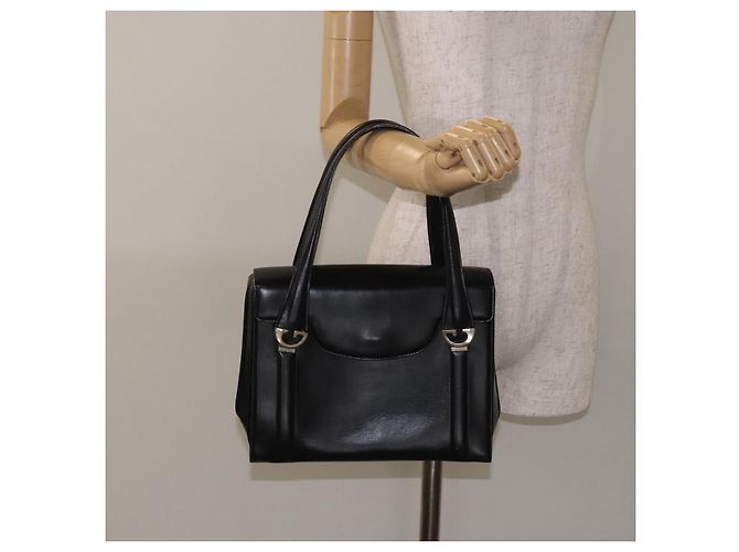 Borsa a mano GUCCI in pelle nera e oro Auth ep9297 Nero D'oro - vista 24
