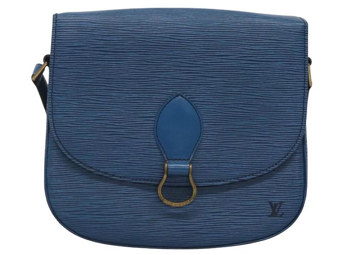 LOUIS VUITTON Epi Saint Cloud GM Borsa a Spalla Blu Toledo M52195 LV Auth 127467 - vista 13