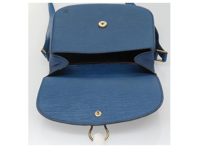 LOUIS VUITTON Epi Saint Cloud GM Borsa a Spalla Blu Toledo M52195 LV Auth 127467 - vista 19