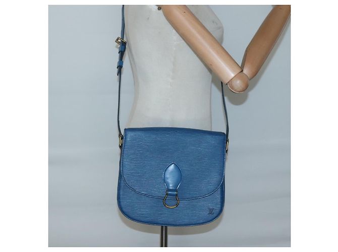 LOUIS VUITTON Epi Saint Cloud GM Borsa a Spalla Blu Toledo M52195 LV Auth 127467 - vista 25
