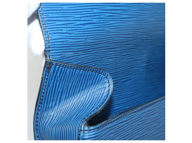 LOUIS VUITTON Epi Saint Cloud GM Borsa a Spalla Blu Toledo M52195 LV Auth 127467 - vista 9