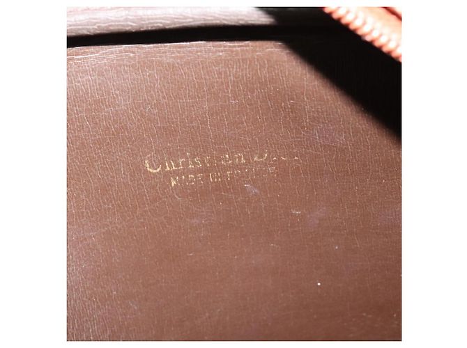 Borsa a Spalla Christian Dior in Pelle Marrone Oro Auth 125686 D'oro - vista 11