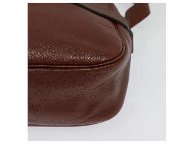 Borsa a Spalla Christian Dior in Pelle Marrone Oro Auth 125686 D'oro - vista 14