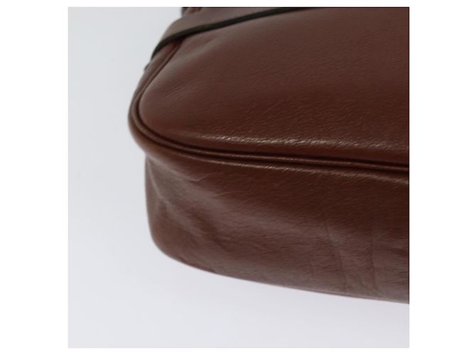 Borsa a Spalla Christian Dior in Pelle Marrone Oro Auth 125686 D'oro - vista 15