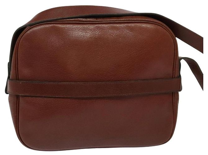 Borsa a Spalla Christian Dior in Pelle Marrone Oro Auth 125686 D'oro - vista 2