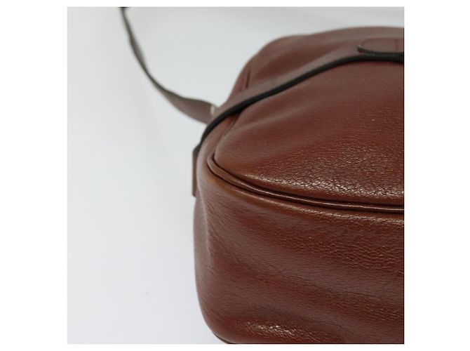 Borsa a Spalla Christian Dior in Pelle Marrone Oro Auth 125686 D'oro - vista 9