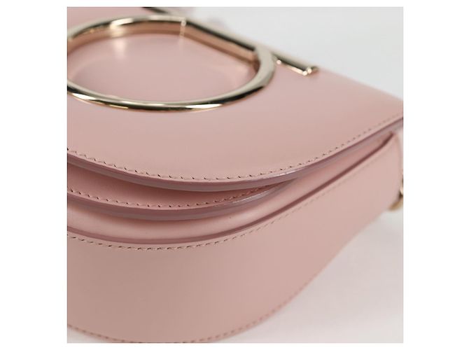 Borsa a Spalla Gancini in Pelle Rosa Dorato Salvatore Ferragamo Auth 127475M - vista 15
